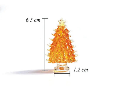 Handmade crystal christmas tree mini figurine living room decor