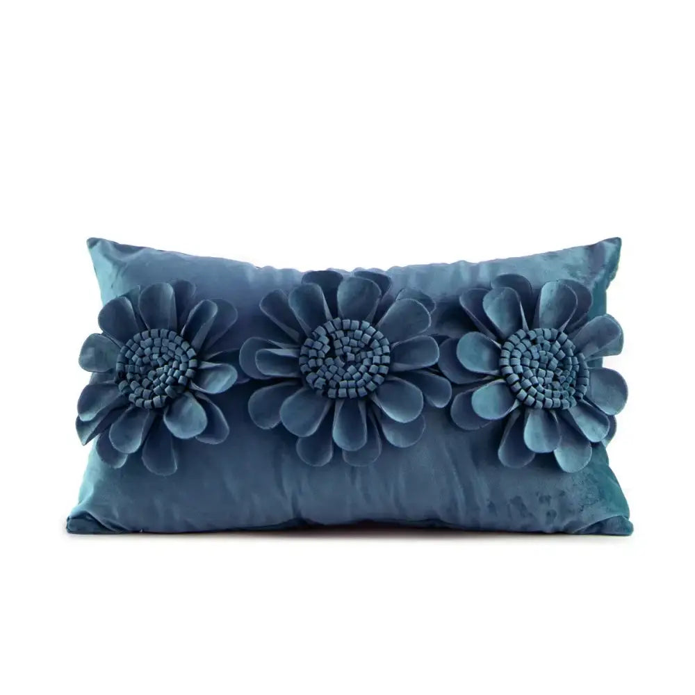 Handmade flower cushion cover set living room floral pillows