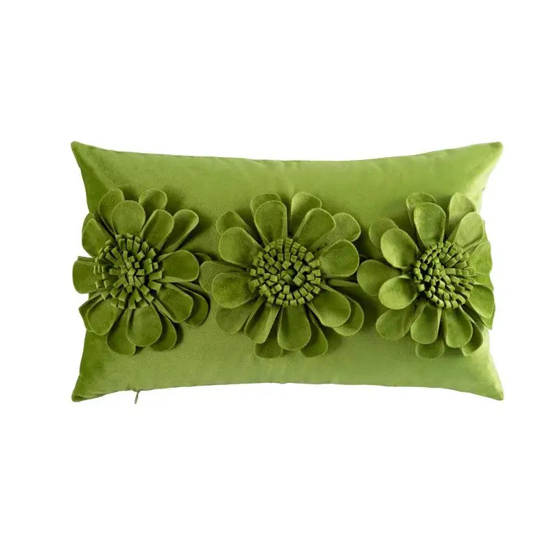 Handmade flower cushion cover set living room floral pillows