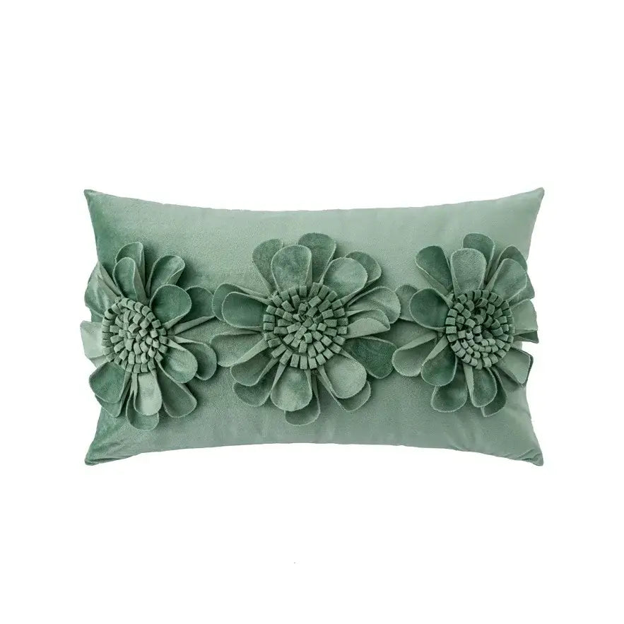 Handmade flower cushion cover set living room floral pillows