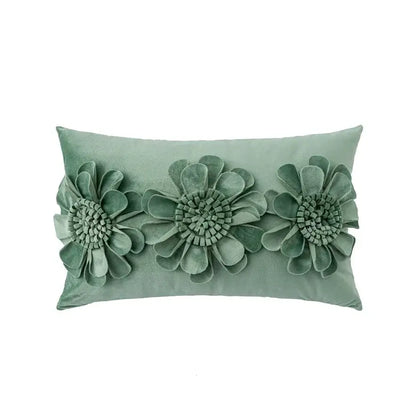 Handmade flower cushion cover set living room floral pillows