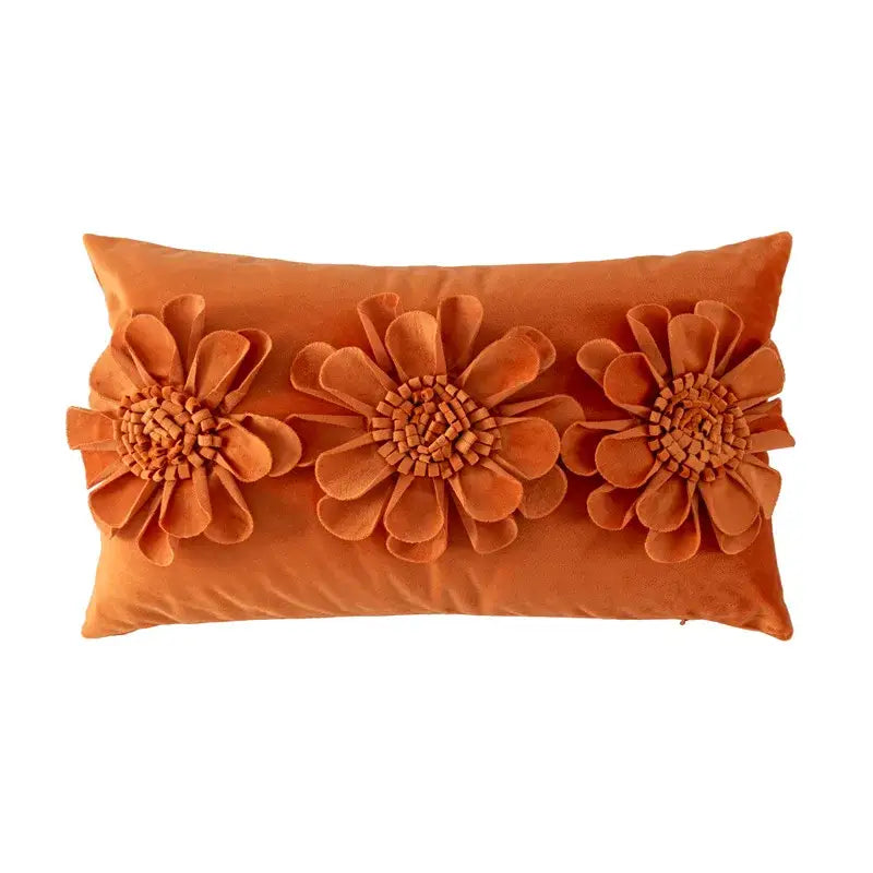 Handmade flower cushion cover set living room floral pillows