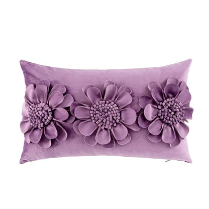 Handmade flower cushion cover set living room floral pillows