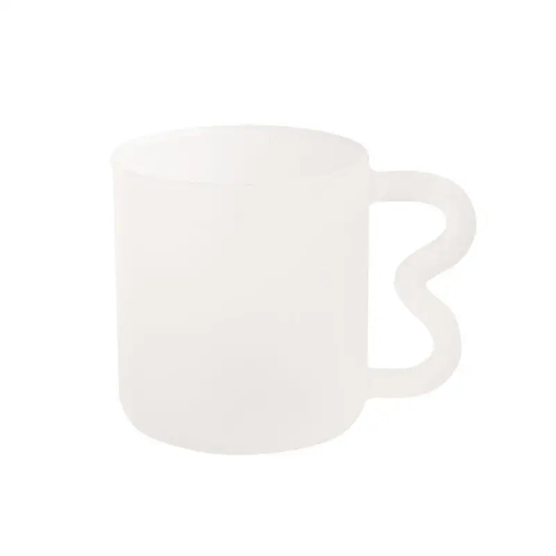 Handmade glass mug lavender & green kitchen coffee cup