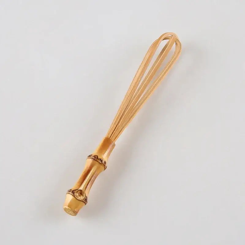 Handmade golden bamboo flour mixer egg beater kitchen whisk