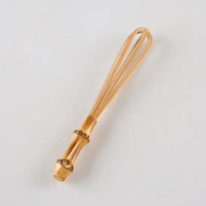 Handmade golden bamboo flour mixer egg beater kitchen whisk
