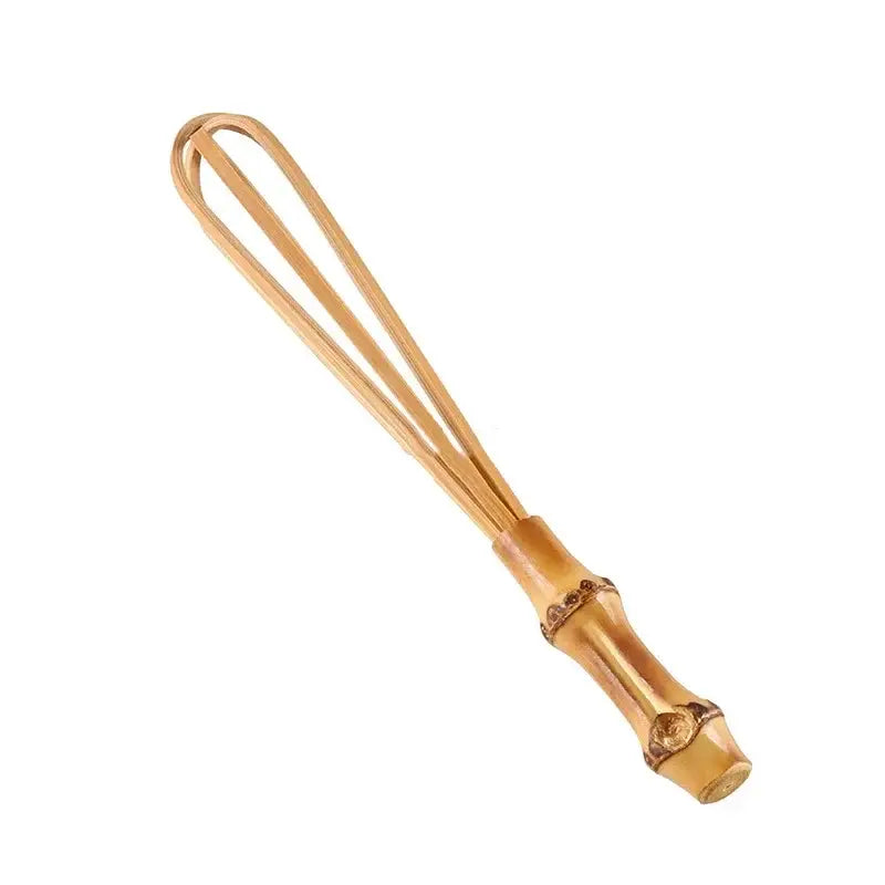 Handmade golden bamboo flour mixer egg beater kitchen whisk