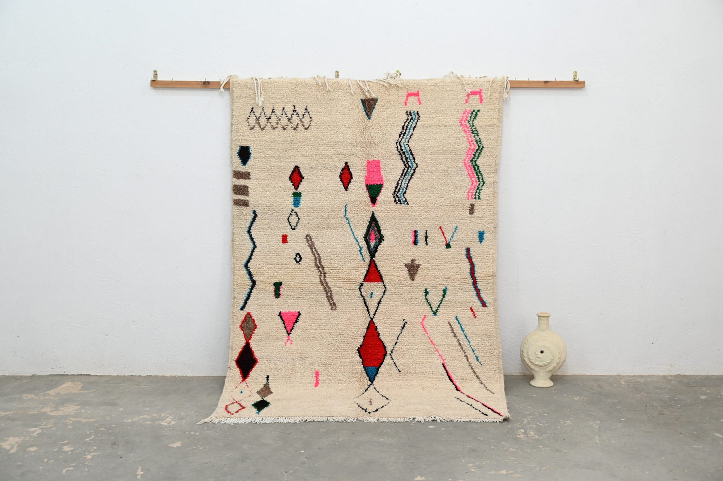 DecorBites™ Handmade Moroccan Azilal Rug - 223x157cm