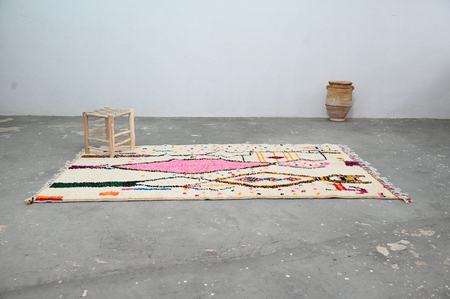 DecorBites™ Handmade Moroccan Azilal Rug - 245x146 cm
