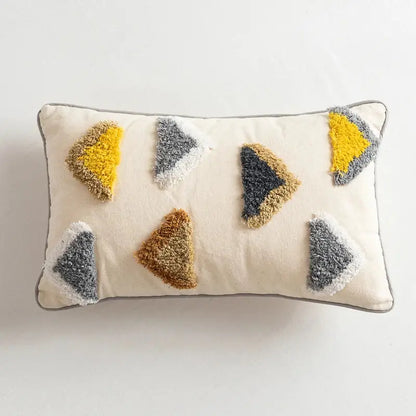 Handmade moroccan geometric pillow cover cream living room decor