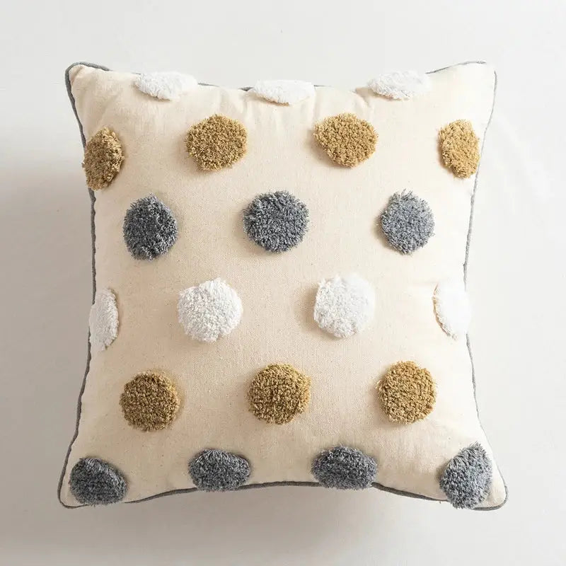 Handmade moroccan geometric pillow cover cream living room decor