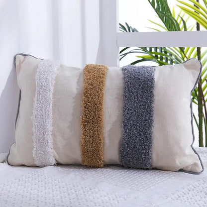 Handmade moroccan geometric pillow cover cream living room decor