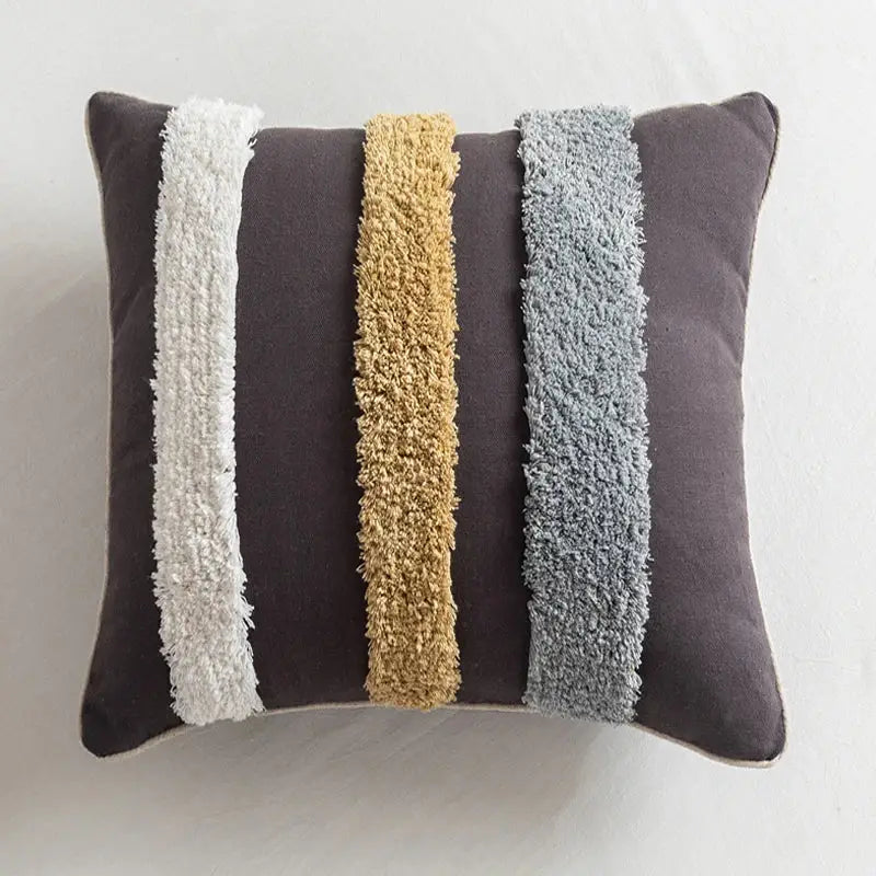 Handmade moroccan geometric pillow cover cream living room decor
