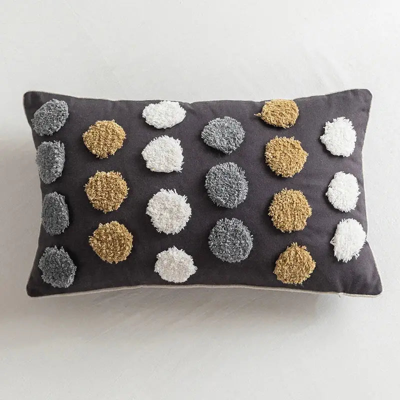 Handmade moroccan geometric pillow cover cream living room decor
