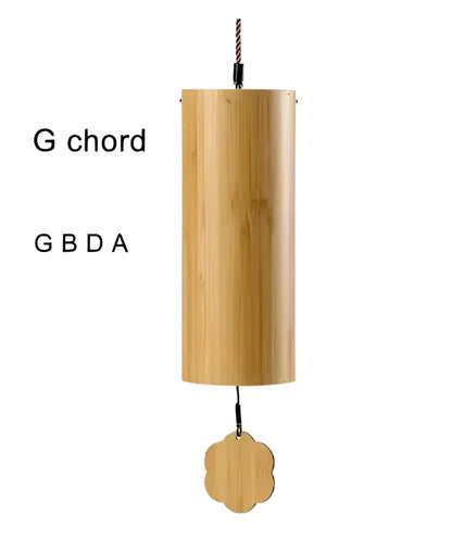 Handmade natural tan bamboo chord wind chimes garden decor
