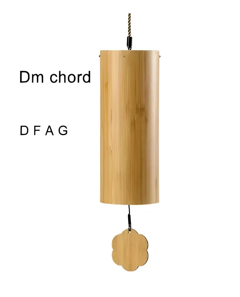 Handmade natural tan bamboo chord wind chimes garden decor