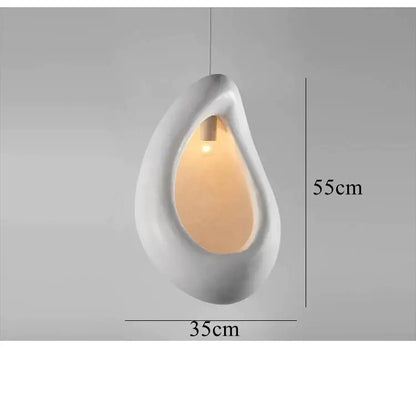 Handmade nordic designer chandelier white ceramic dining room light