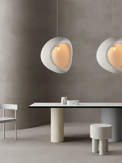 Handmade nordic designer chandelier white ceramic dining room light