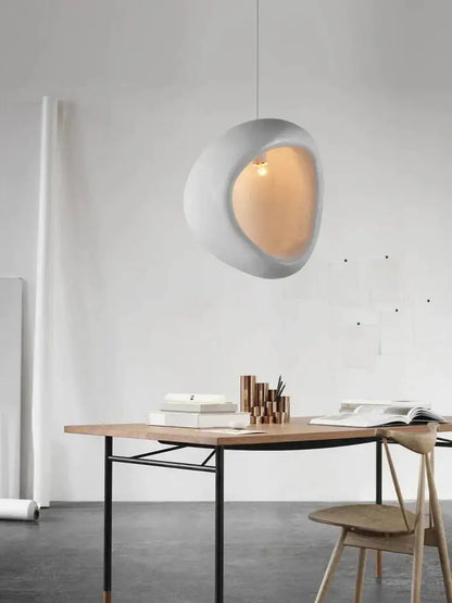 Handmade nordic designer chandelier white ceramic dining room light