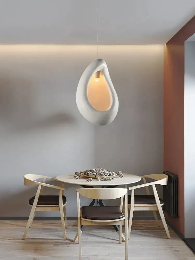 Handmade nordic designer chandelier white ceramic dining room light