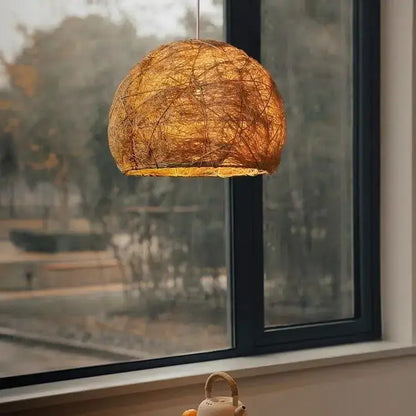 Handmade rattan bamboo pendant lamp for living room lighting