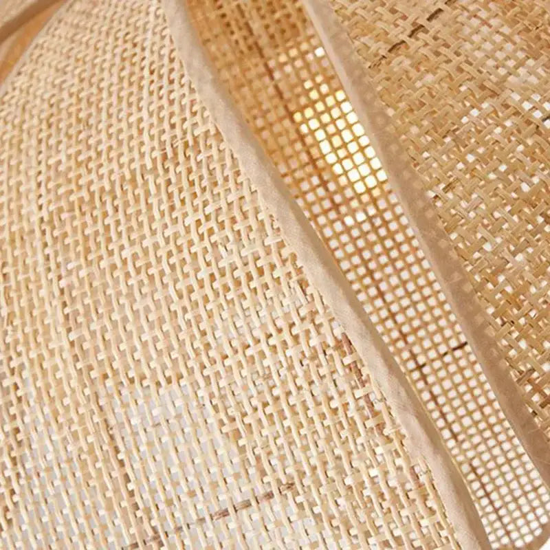 Handmade rattan petal pendant light for dining room