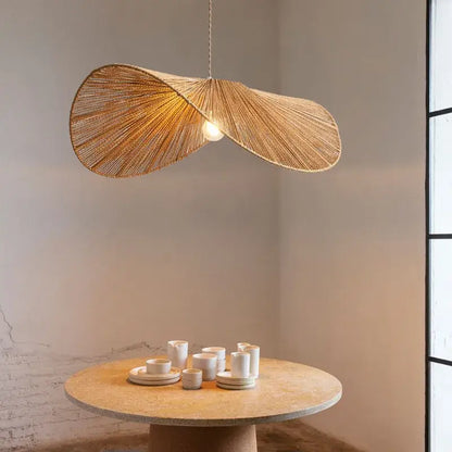 Handmade rattan rope vertigo pendant lamp for dining room
