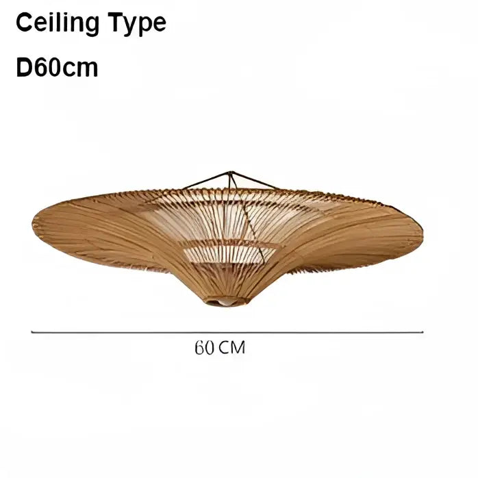 Handmade rattan wicker chandelier natural beige dining room pendant