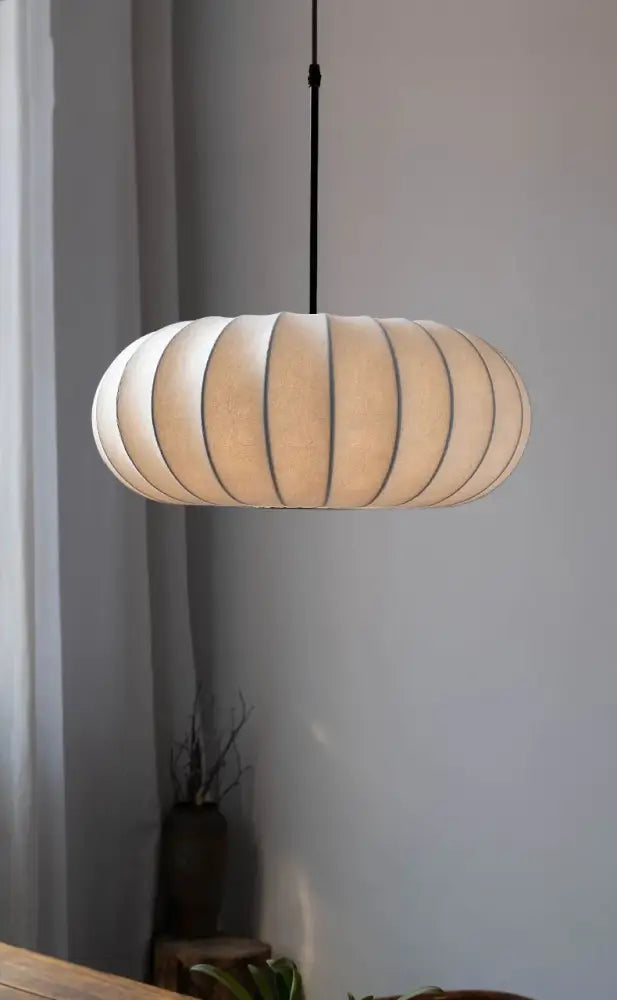 Handmade silk pumpkin pendant light for dining room