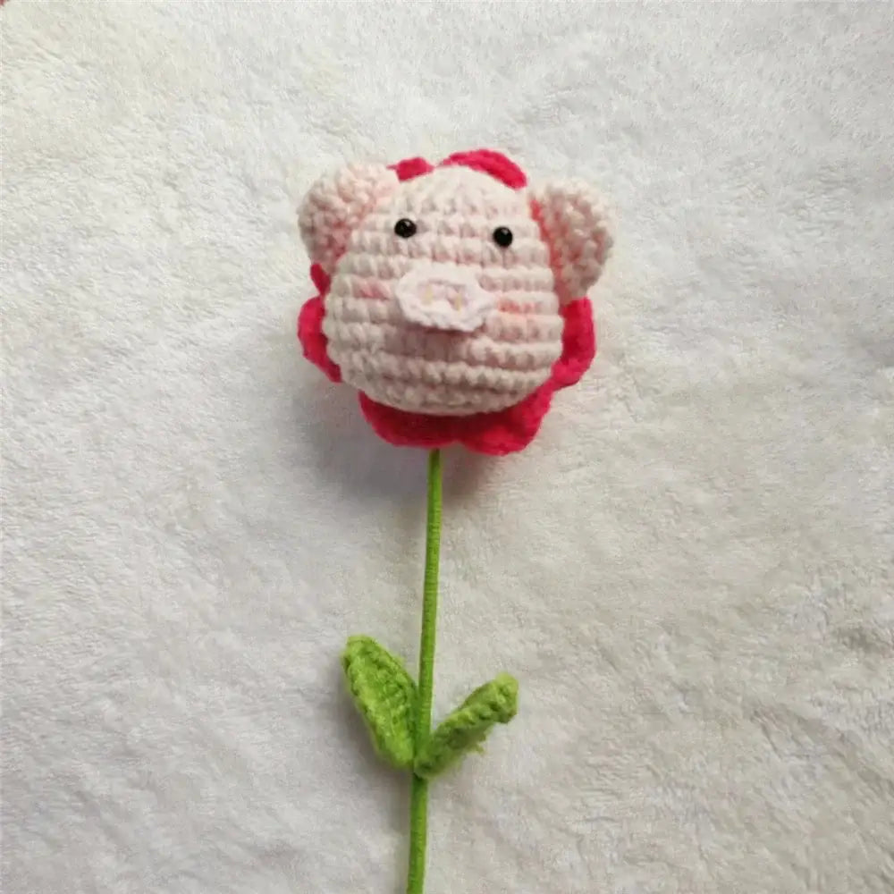 Handmade sunflower bouquet crochet bunny ornaments bedroom decor