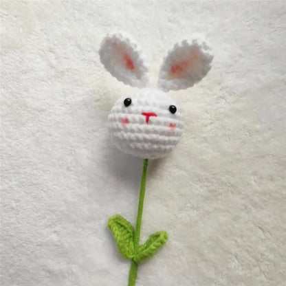 Handmade sunflower bouquet crochet bunny ornaments bedroom decor