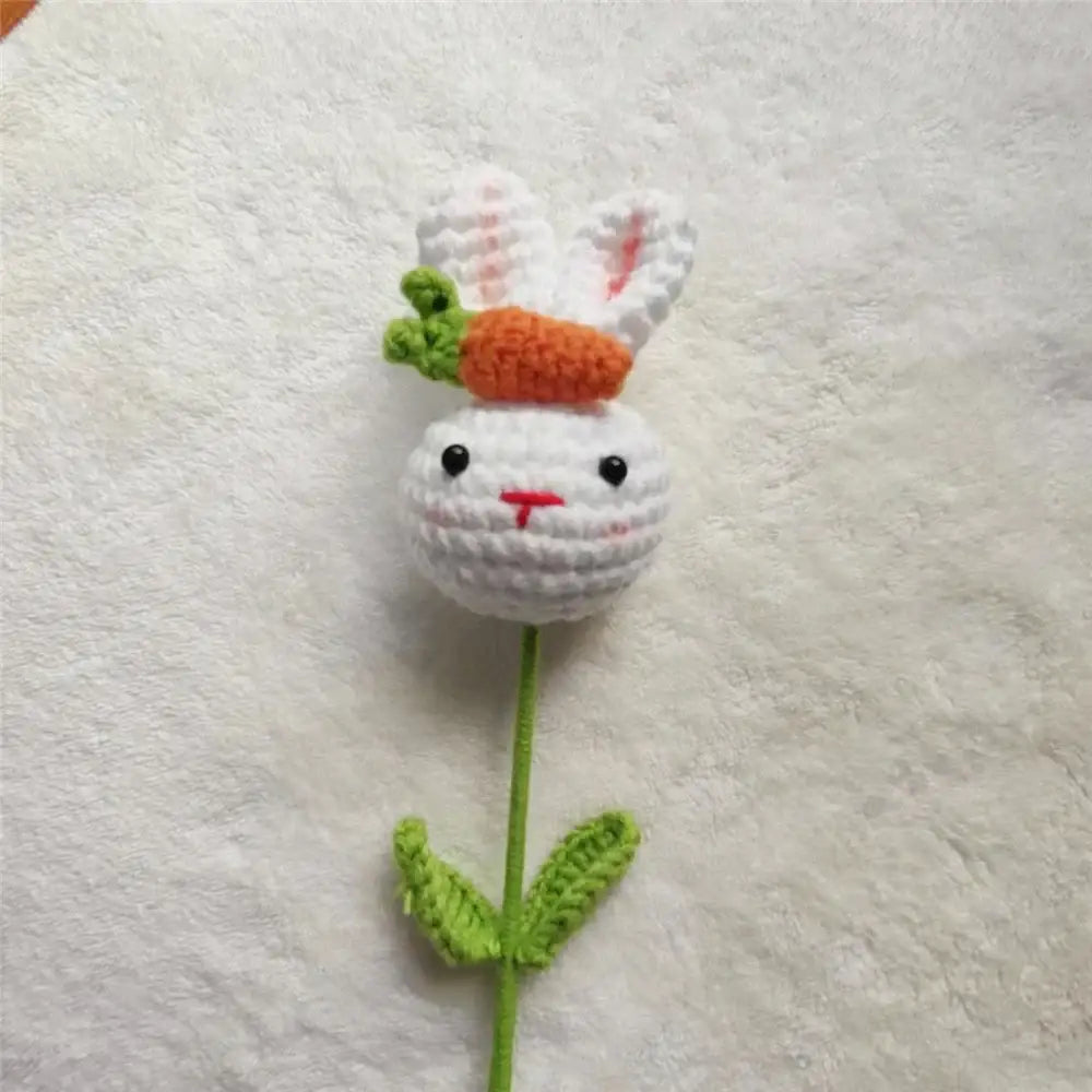 Handmade sunflower bouquet crochet bunny ornaments bedroom decor
