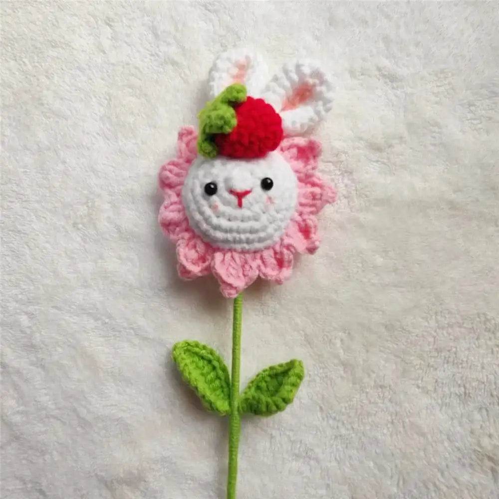 Handmade sunflower bouquet crochet bunny ornaments bedroom decor