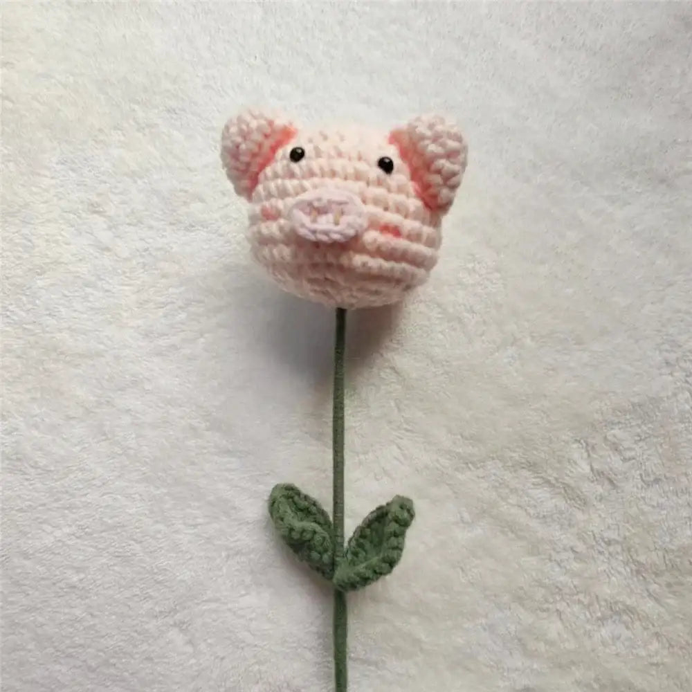 Handmade sunflower bouquet crochet bunny ornaments bedroom decor
