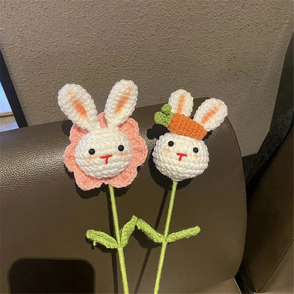 Handmade sunflower bouquet crochet bunny ornaments bedroom decor