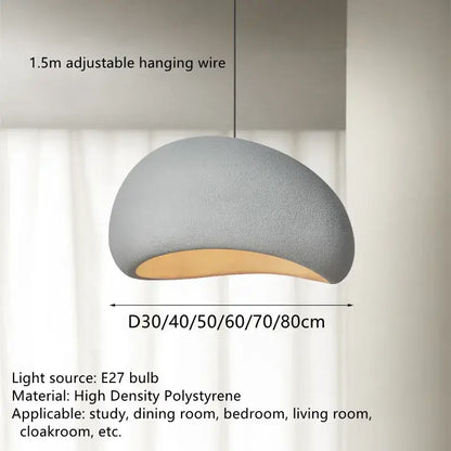 Handmade wabi sabi off white pendant lamp dining room lighting
