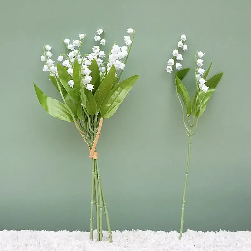 Handmade white bellflower artificial flowers wedding decor bouquet