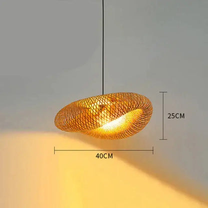 Handmade woven bamboo chandelier for dining room