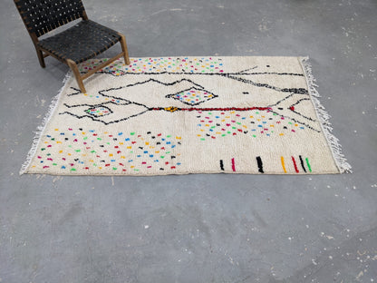 DecorBites™ Handwoven Moroccan Azilal Rug 234x147 cm