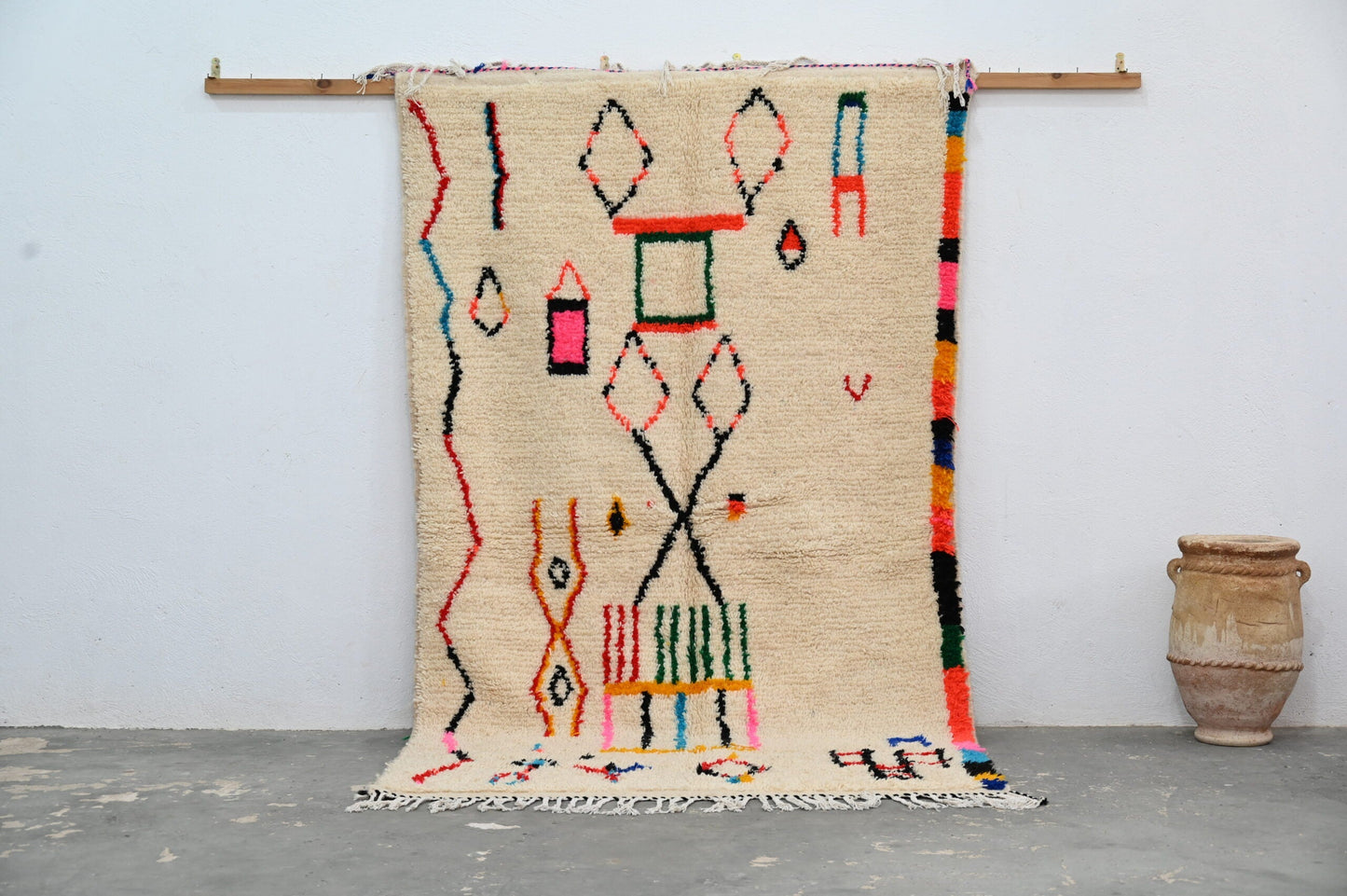 DecorBites™ Handwoven Moroccan Azilal Rug - 245x146 cm
