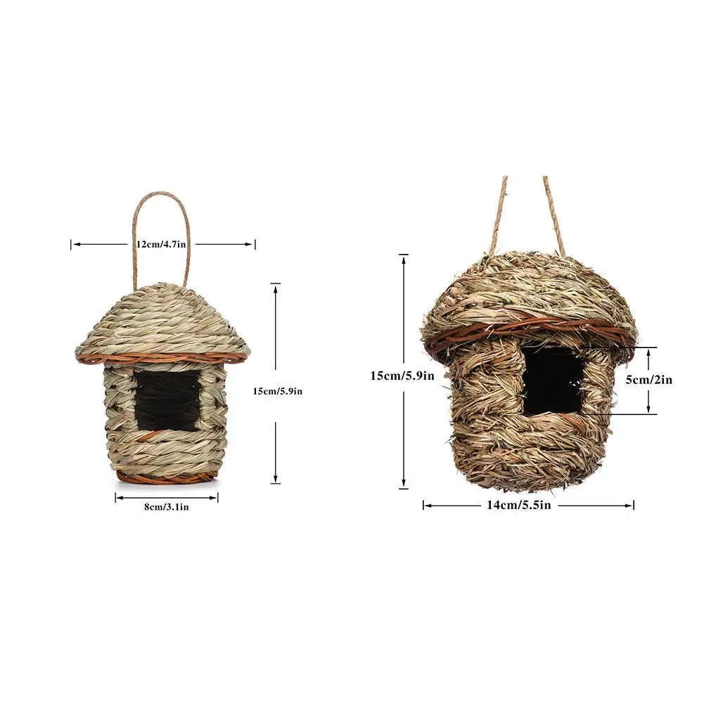 DecorBites™ Handwoven Parrot Bird Nest for Outdoor Gardens