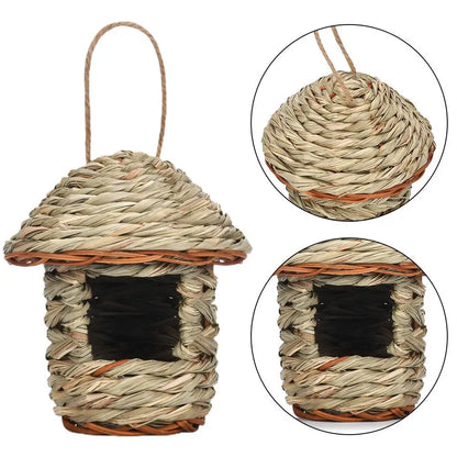 DecorBites™ Handwoven Parrot Bird Nest for Outdoor Gardens