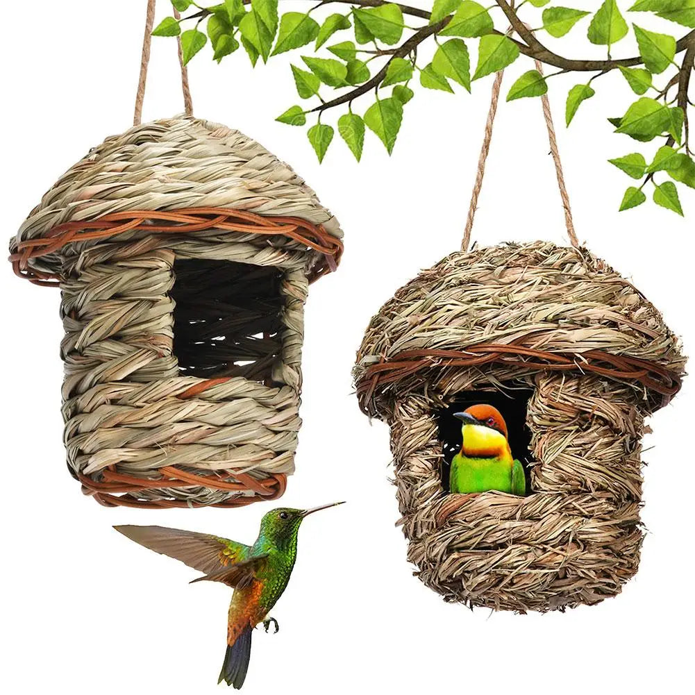 DecorBites™ Handwoven Parrot Bird Nest for Outdoor Gardens