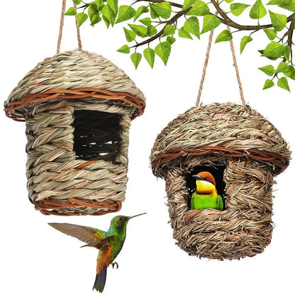 DecorBites™ Handwoven Parrot Bird Nest for Outdoor Gardens
