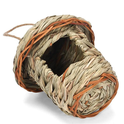 DecorBites™ Handwoven Parrot Bird Nest for Outdoor Gardens
