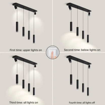 Hanging Light for Modern Kitchen Island with Adjustable Aluminum Spotlights