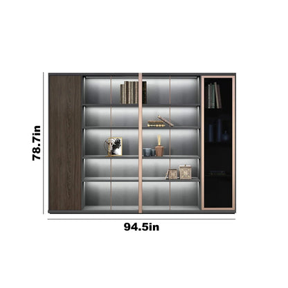 Keats · Office Library Shelves w/ Lighting, Suit Closet & Storage