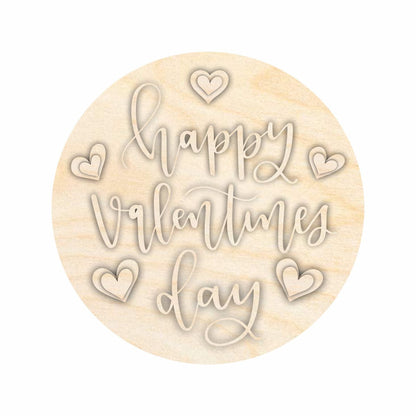 Unfinished Wood Happy Valentine's Day Door Sign Kit | Wood Craft Cutouts | 1/4" Thick |