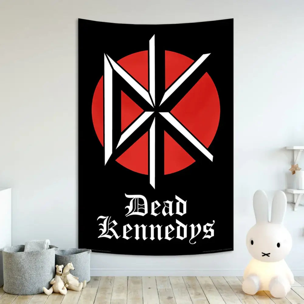 Hard rock band flag tapestry for bedroom wall decor