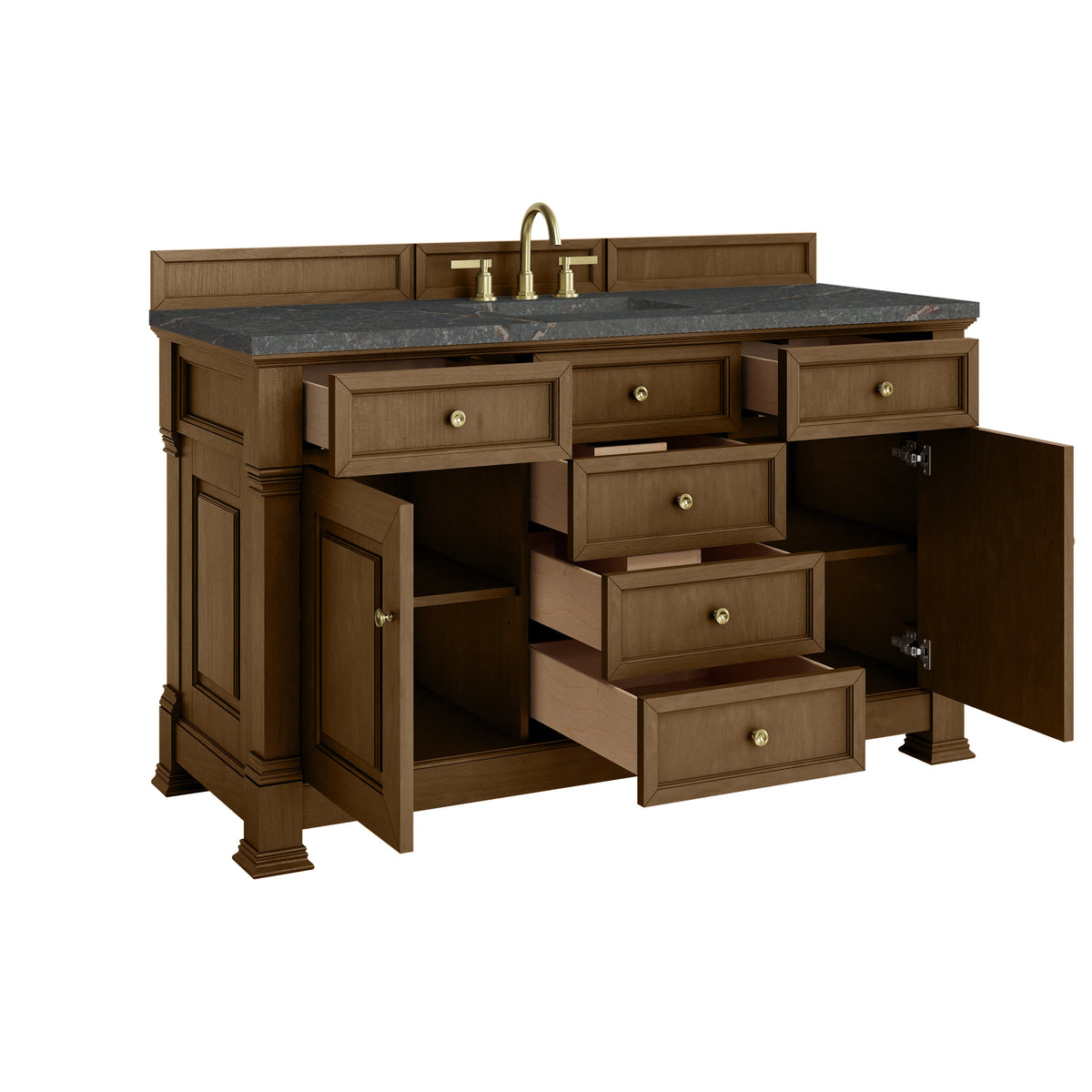 James Martin Brookfield 60" Single Bathroom Vanity, Honey Oak